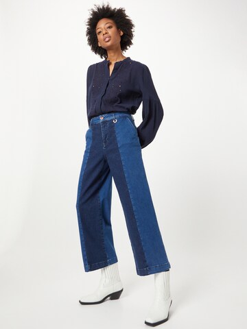 PULZ Jeans Wide Leg Jeans in Blau