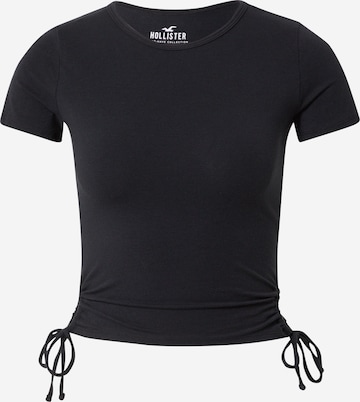 Tricou de la HOLLISTER pe negru: față