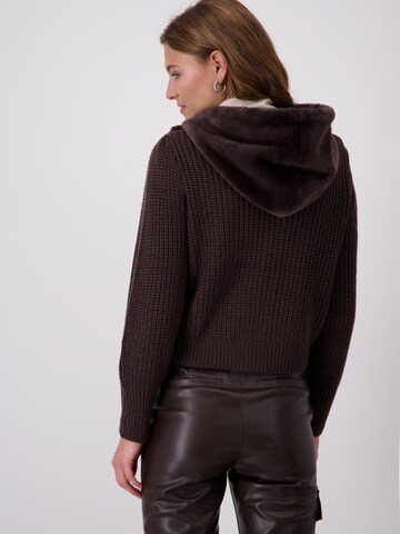 monari Gebreid vest in Bruin
