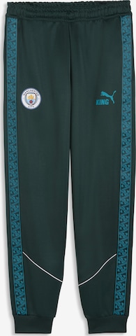 PUMA Tapered Sportbroek 'Manchester City KING Anthem' in Groen: voorkant