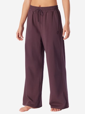 SCHIESSER Pyjamabroek ' Mix & Relax ' in Bruin: voorkant