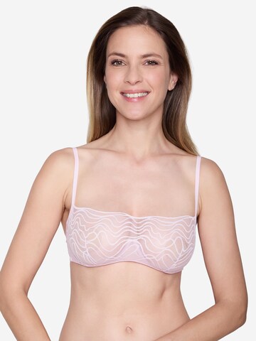 JOOP! Jeans Bustier BH ' Wave Lace' in Roze: voorkant