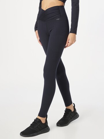 BJÖRN BORG Skinny Workout Pants in Black: front