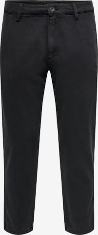 regular Pantaloni chino 'AVI' di Only & Sons in nero: frontale