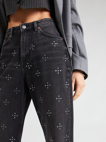 Wide leg Jeans de la Monki pe negru