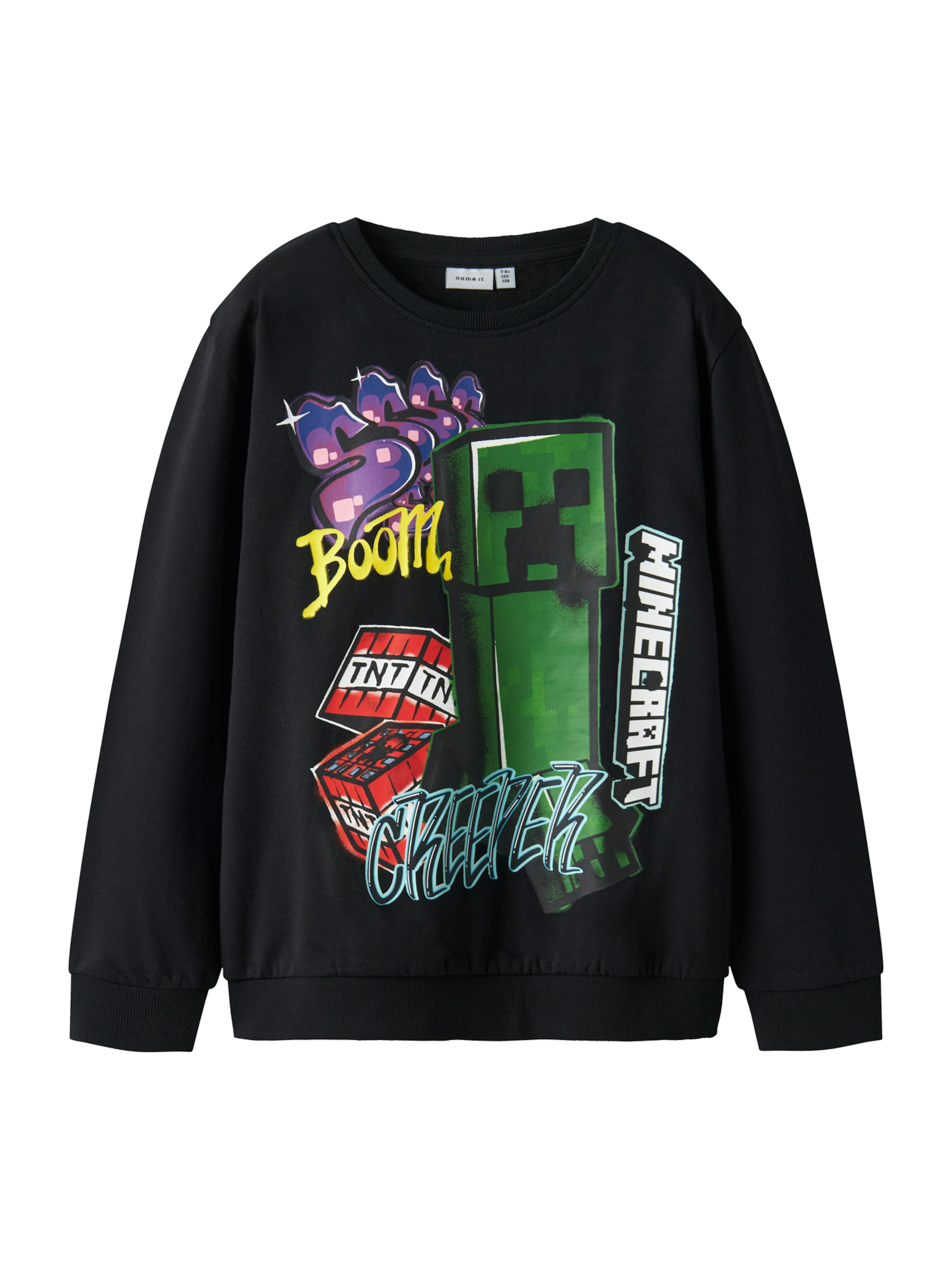 NAME IT - Sudadera 'NKMMinecraft' en negro: frente