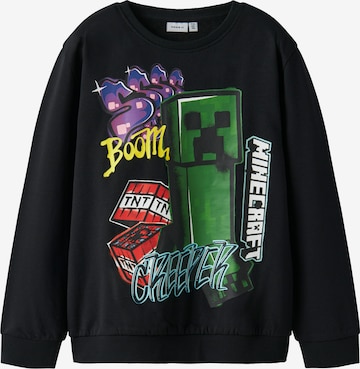 juoda NAME IT Megztinis be užsegimo 'NKMMinecraft': priekis