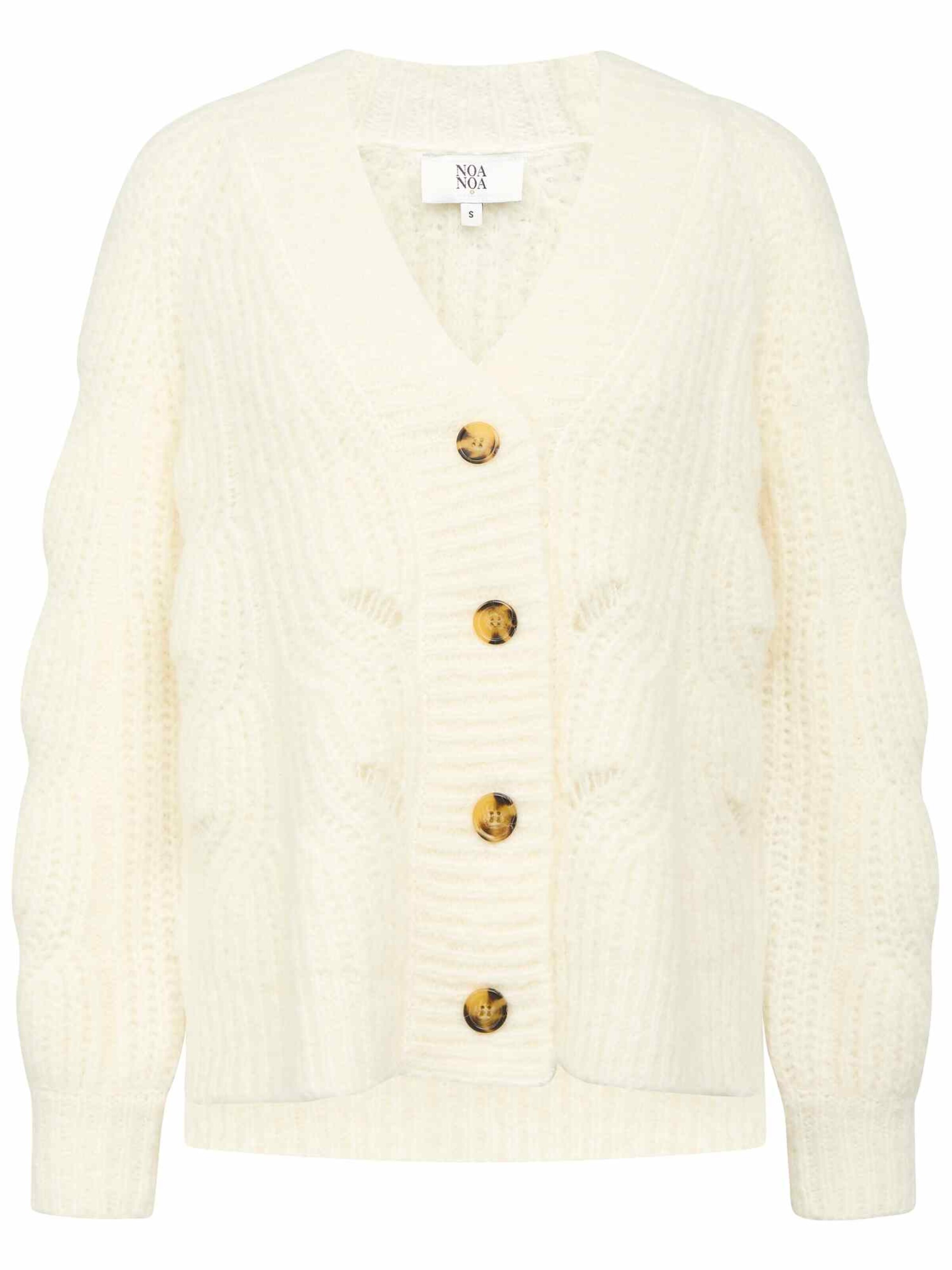 Noa Noa Strickjacke 'Tone' in Weiß: Vorderseite