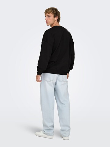 Only & Sons Sweatshirt 'ONSLucas' in Zwart