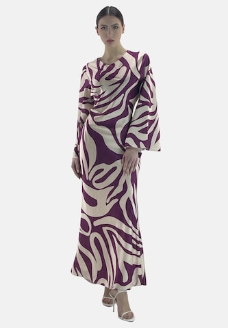 Elara Jurk 'Abaya' in Lila: voorkant