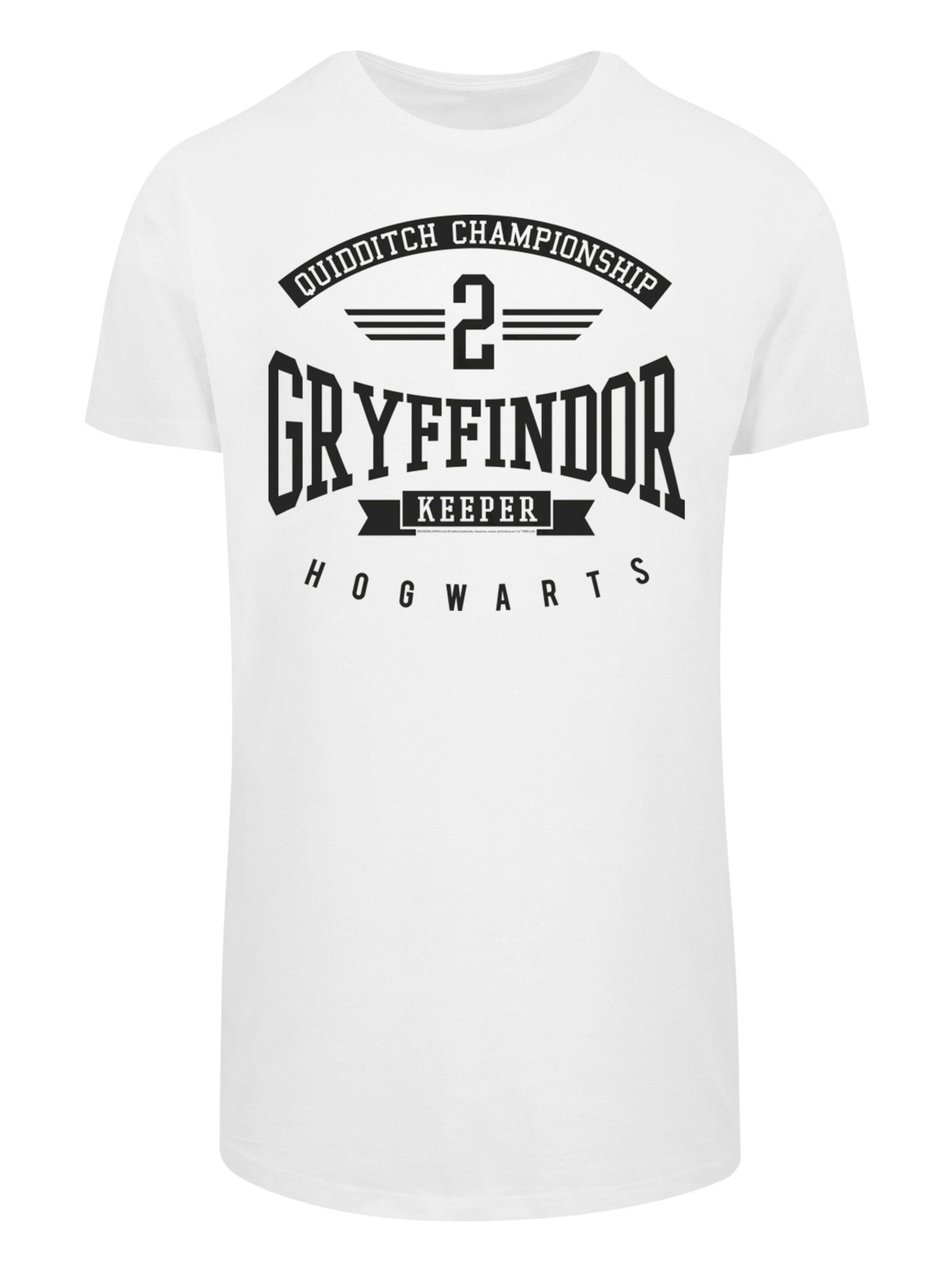 T-Shirt 'Harry Potter Gryffindor Keeper' F4NT4STIC en blanc : devant