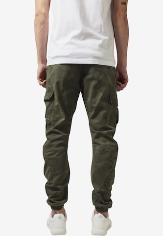 Urban Classics - Tapered Calças cargo em verde