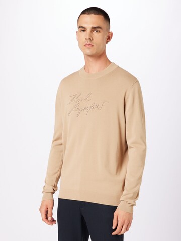 Karl Lagerfeld - Pullover em bege: frente