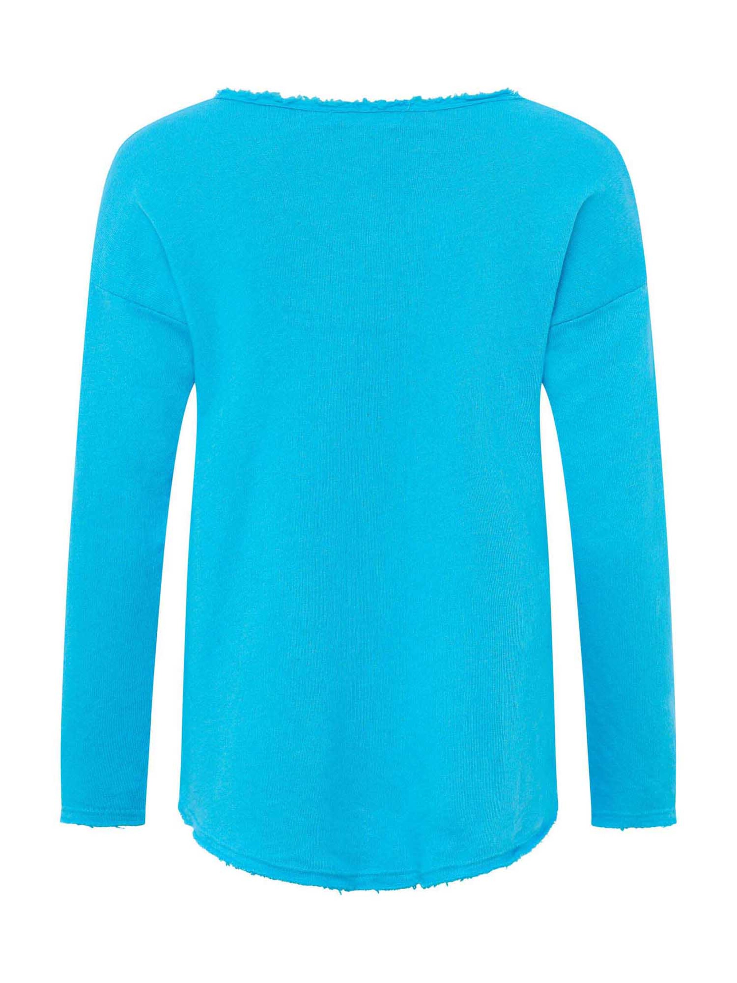 mėlyna Zwillingsherz Megztinis be užsegimo 'Positive Mind'