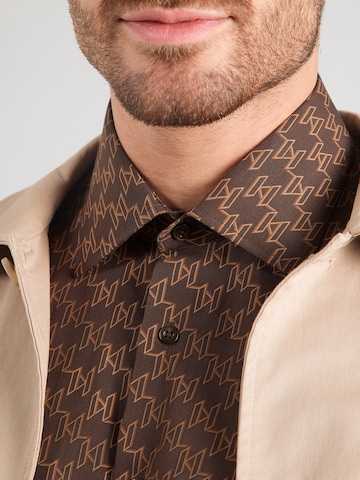 brūns Karl Lagerfeld Standarta piegriezums Krekls