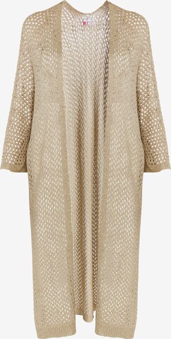 IZIA Knit Cardigan in Gold: front