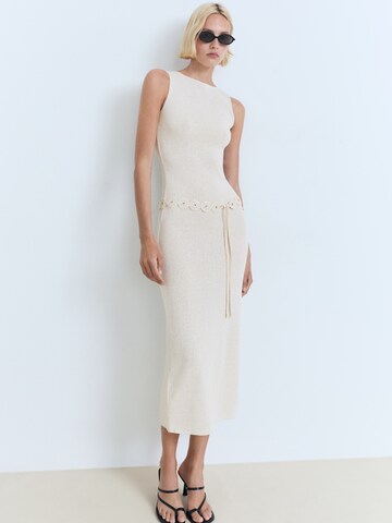 MANGO Knit dress 'KING' in Beige: front