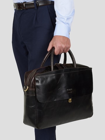 Borsa per laptop 'Laptop Bag Charlie Dark Brown' di Howard London in marrone: frontale