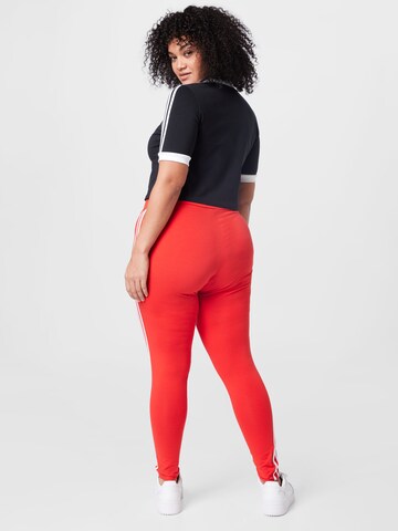 Skinny Leggings 'Adicolor Classics 3-Stripes ' ADIDAS ORIGINALS en rouge