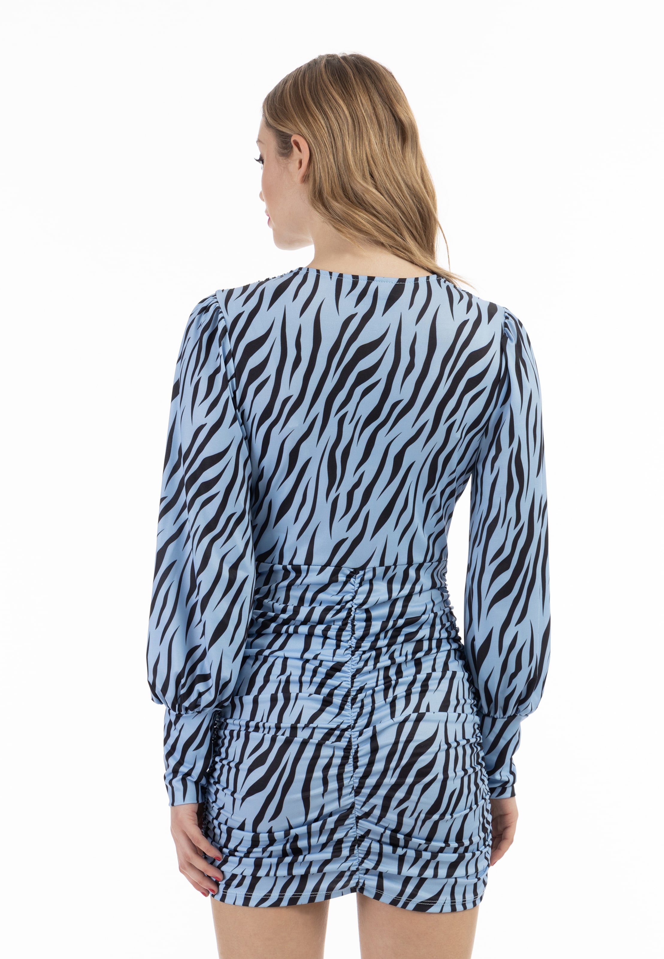 NAEMI - Vestido de gala en azul