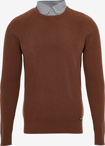 Pull-over 'Alexander' Threadbare en marron : devant