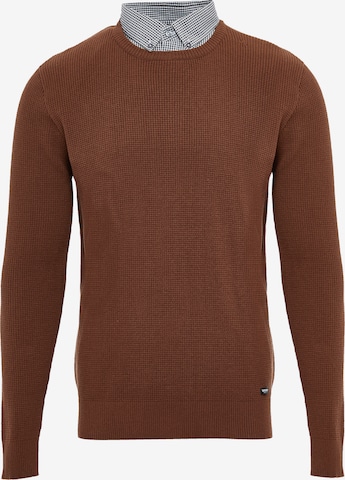 Threadbare Sweater 'Alexander' in Brown: front
