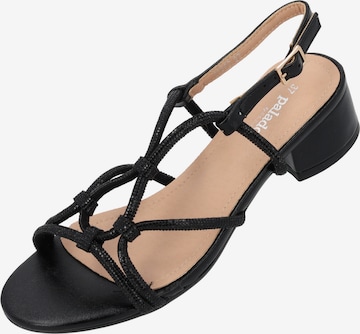 Palado by Sila Sahin Riemchensandale 'Fanala' in Schwarz: Vorderseite
