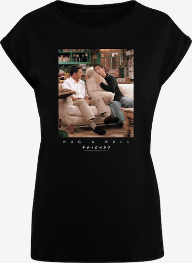 ABSOLUTE CULT T-Shirt 'Friends - Hug And Roll' in nude / braun / schwarz / weiß, Produktansicht