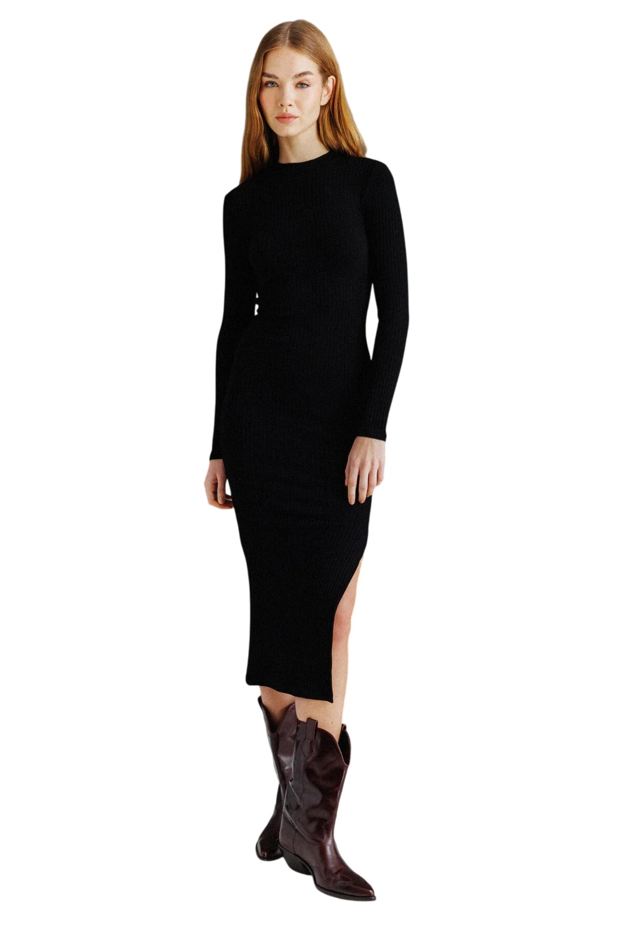 Robe Alexa Dash en noir : devant
