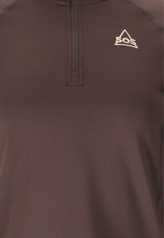 SOS Functioneel shirt 'Stratos' in Bruin