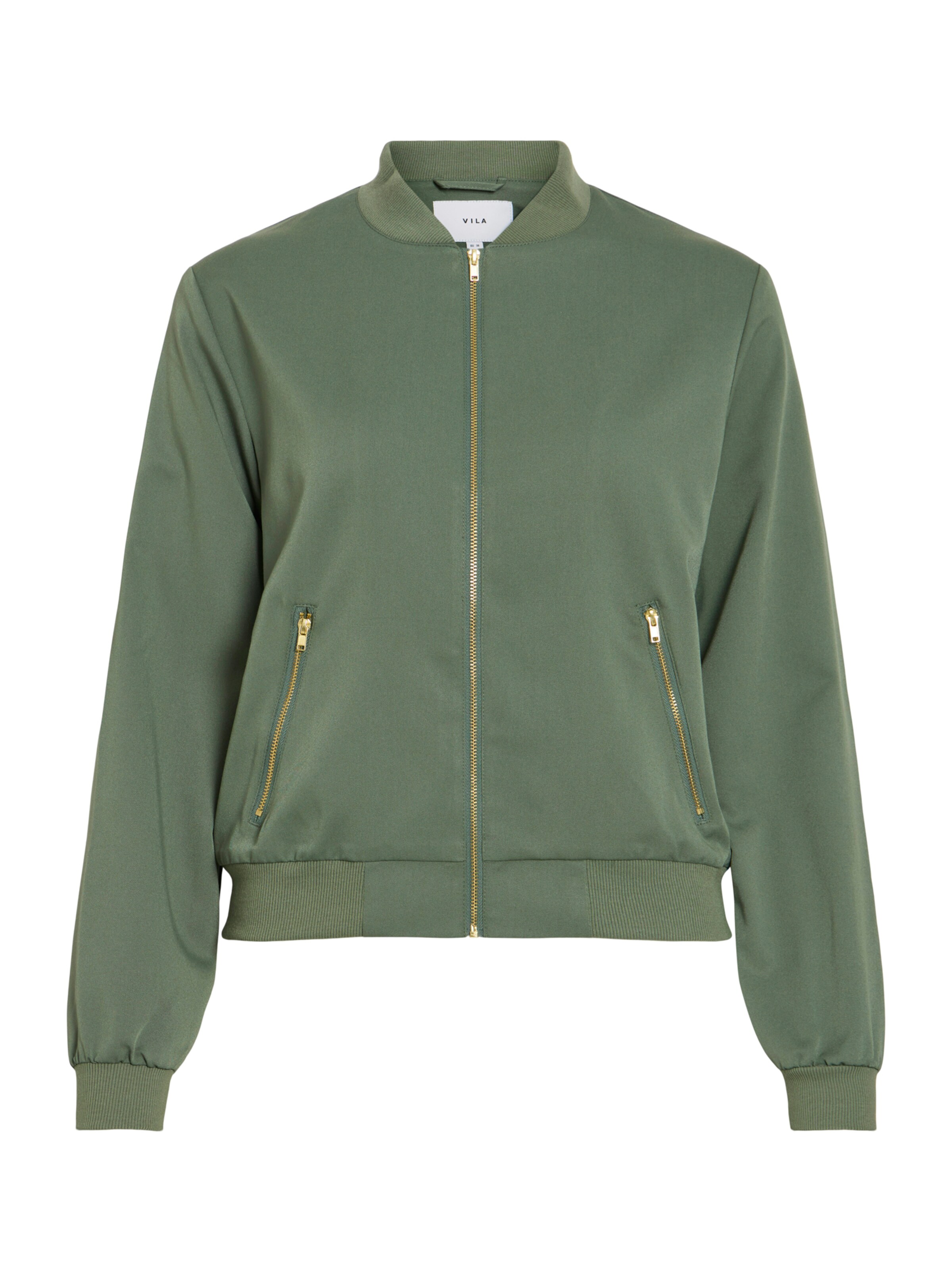 VILA Φθινοπωρινό και ανοιξιάτικο μπουφάν 'VIBUBBLE' σε πράσινο: μπροστά