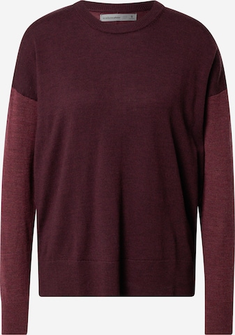 ICEBREAKER Athletic Sweater in Red: front