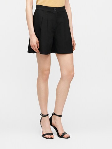 PIECES - regular Pantalón plisado 'PCBosella' en negro: frente