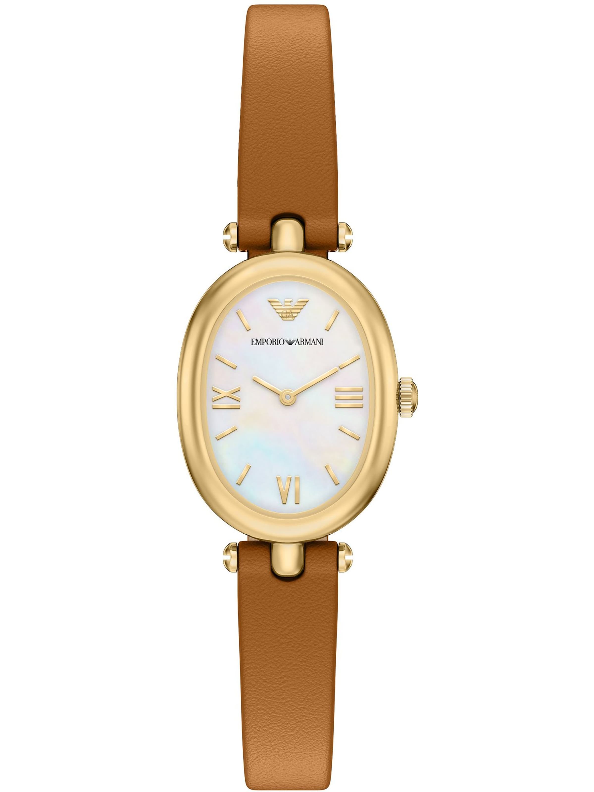 Emporio Armani Analoguhr in Braun: Vorderseite