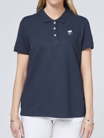 Polo Sylt Shirt ' im puristischen Design mit Logo-Stickerei ' in Blue