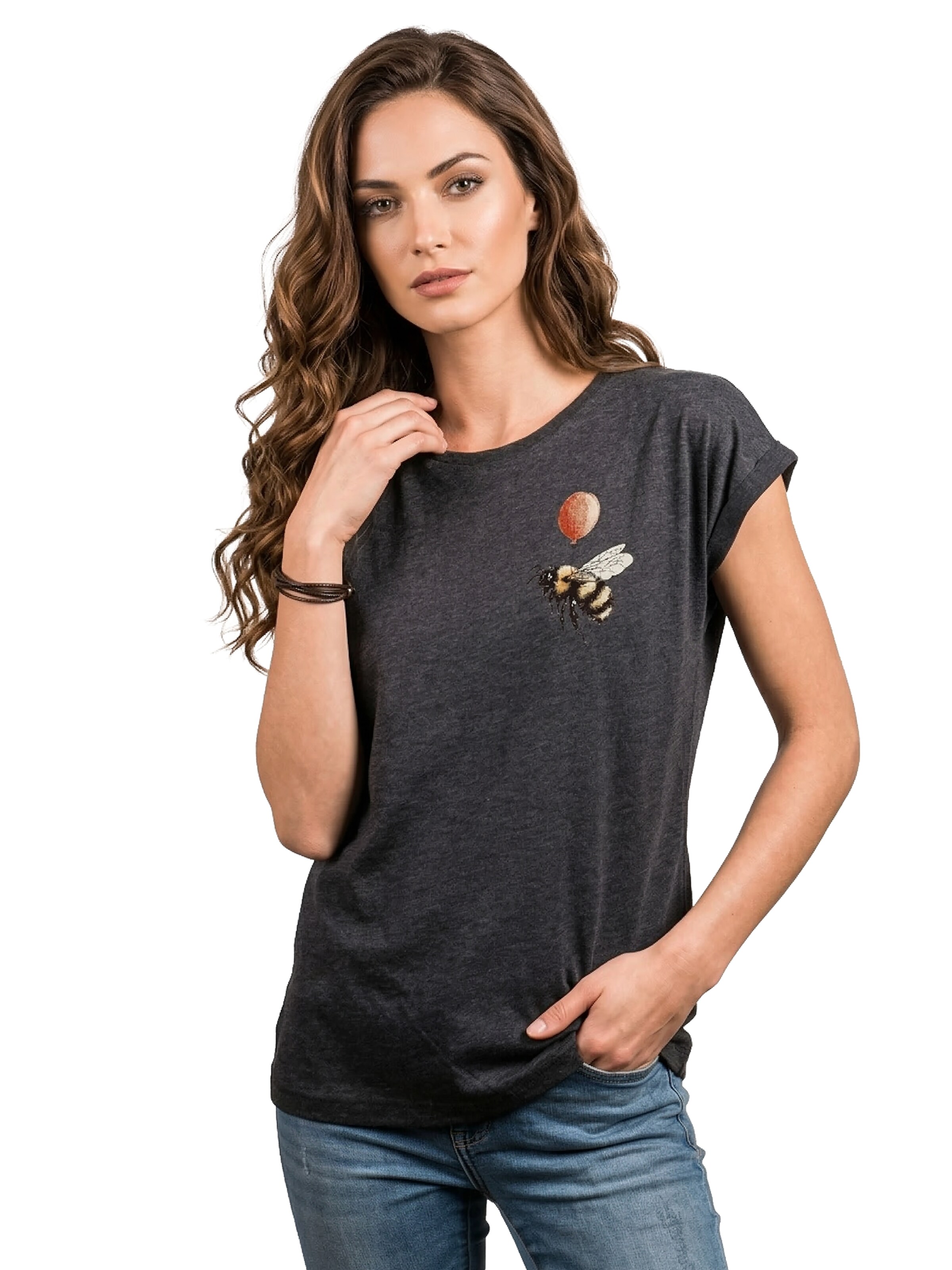 MAKAYA Shirt 'Flughilfe' in Grey: front