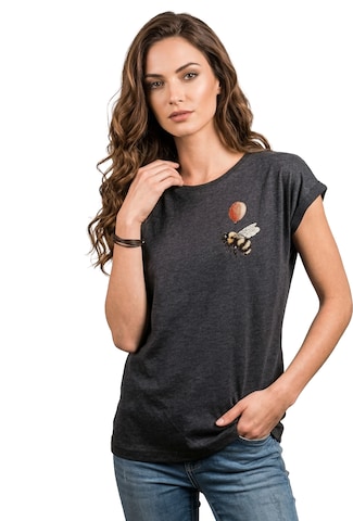 MAKAYA Shirt 'Flughilfe' in Grey: front