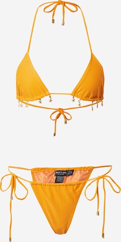 Nasty Gal Trojúhelníková Bikiny – oranžová: přední strana