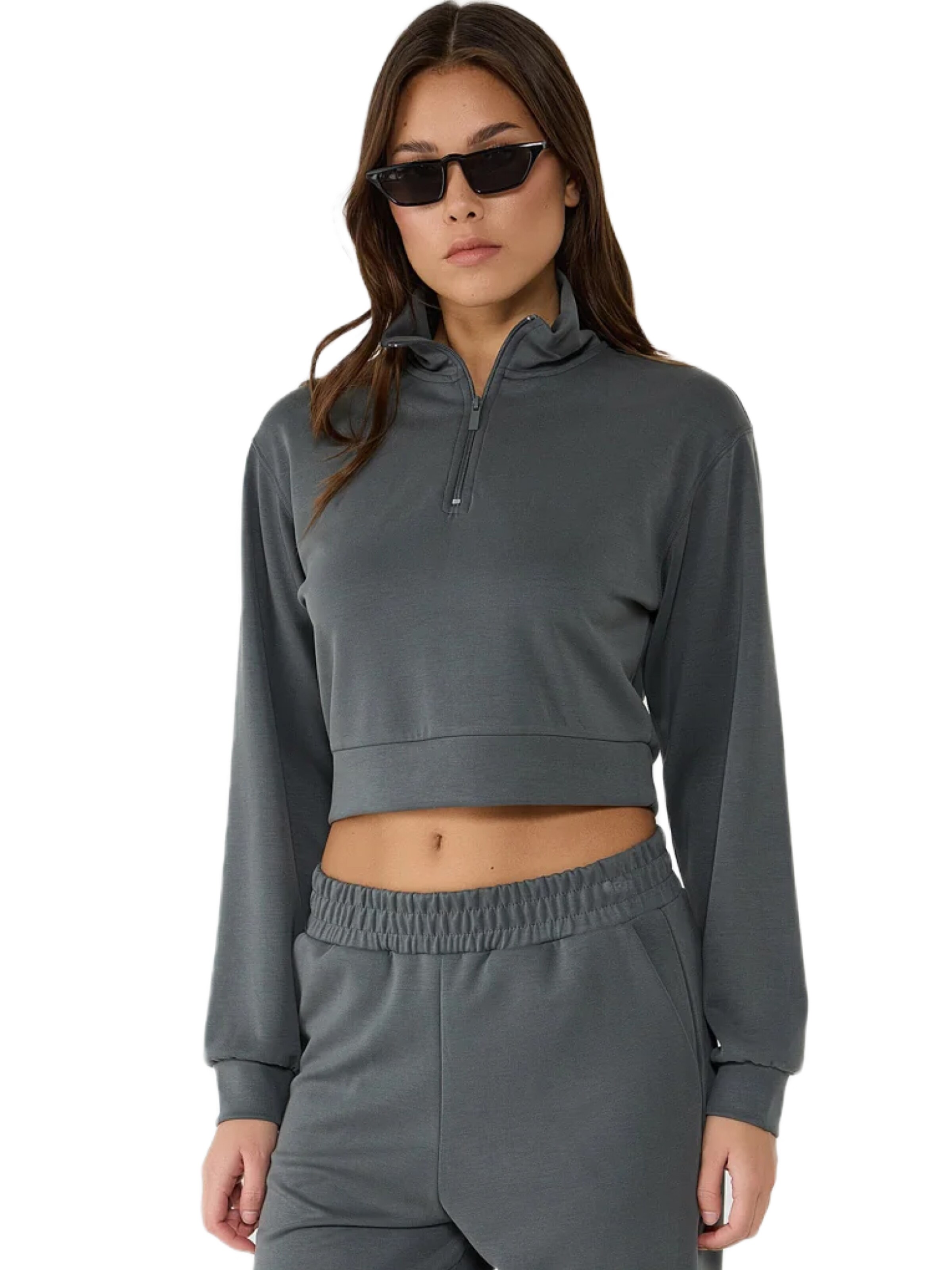 No Matter What Sweatshirt in Grijs: voorkant