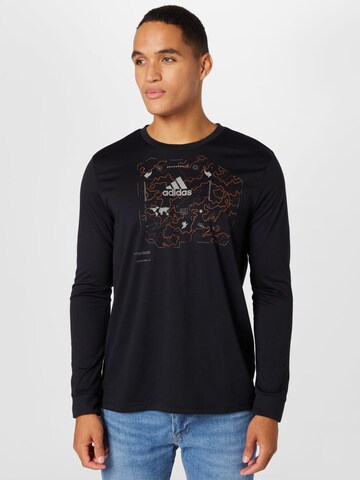 ADIDAS SPORTSWEAR Performance Shirt 'X-City Aeroready Graphic Inline ' in Black: front