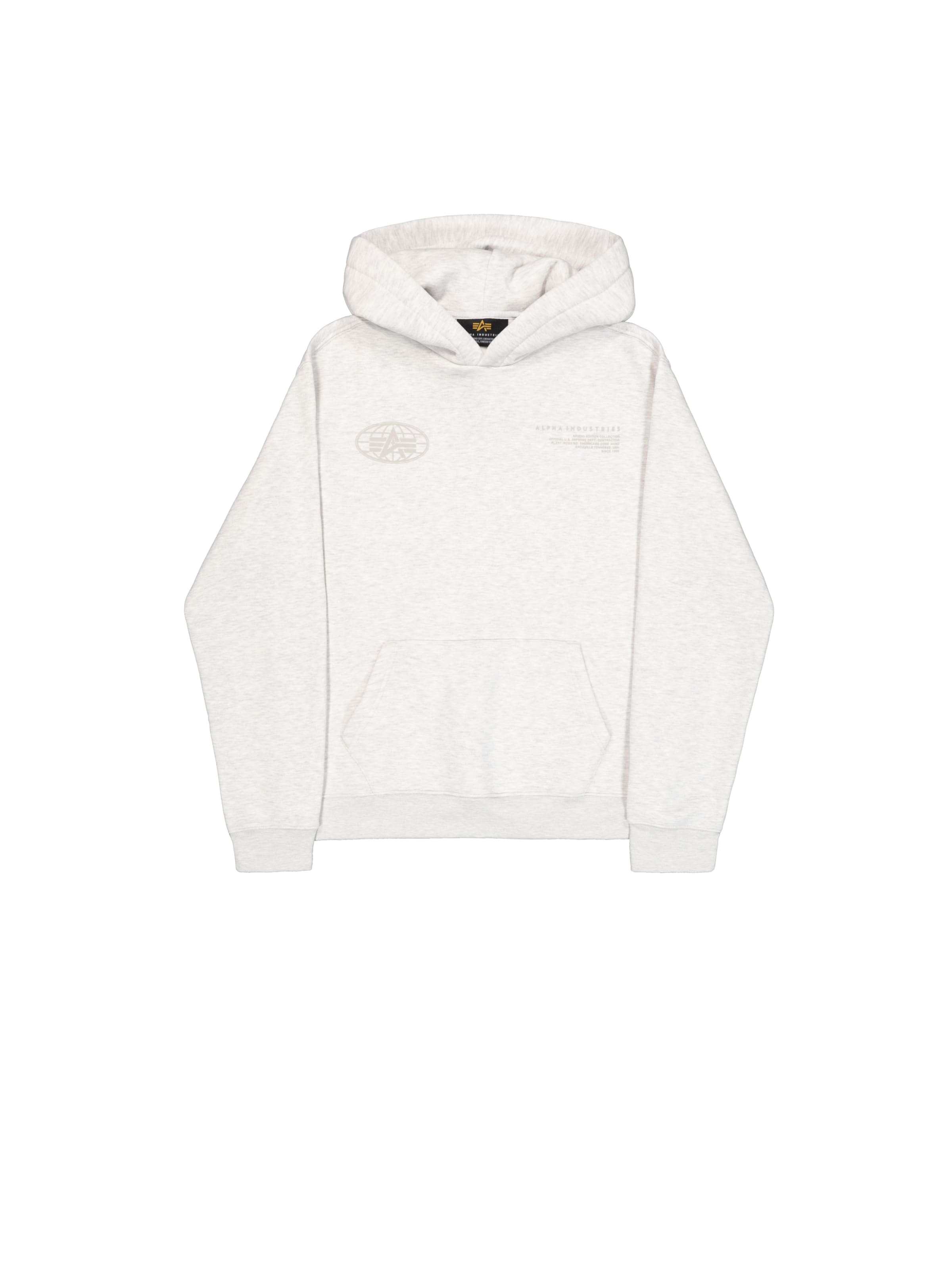 pelēks ALPHA INDUSTRIES Sportisks džemperis: no priekšpuses