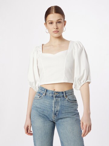 JAN 'N JUNE Blouse in White: front