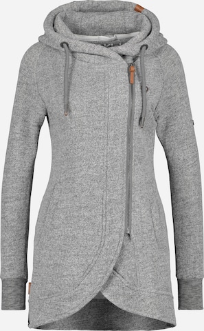 Alife and Kickin Zip-Up Hoodie 'MaryAK A' in Grey: front