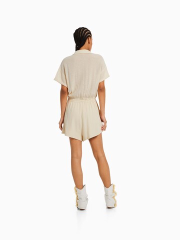 Bershka Jumpsuit in Beige