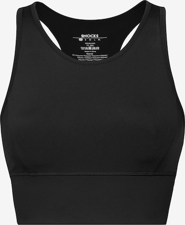 SNOCKS Sports Top in Black: front