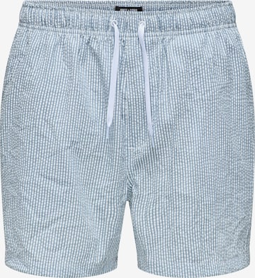 Shorts de bain 'ONSTed' Only & Sons en bleu : devant