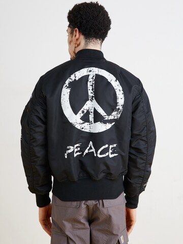 ALPHA INDUSTRIES Jacke 'MA-1 Peace' in Schwarz