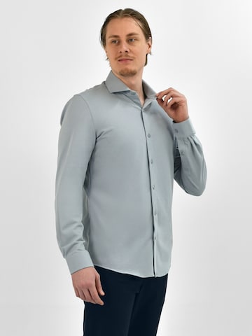 Vercate - Slim Fit Camisa clássica 'No. 19' em cinzento