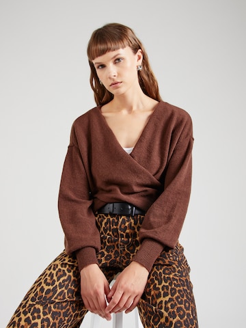 Pull-over 'VIMAJSE' VILA en marron : devant