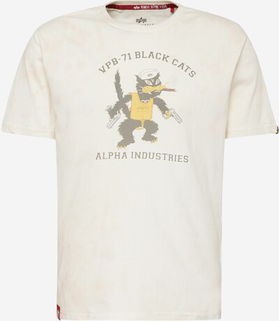 ALPHA INDUSTRIES T-Shirt en gris / orange / blanc, Vue avec produit
